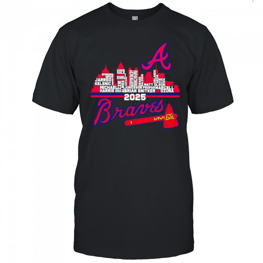 Atlanta Braves 2025 skyline name shirt