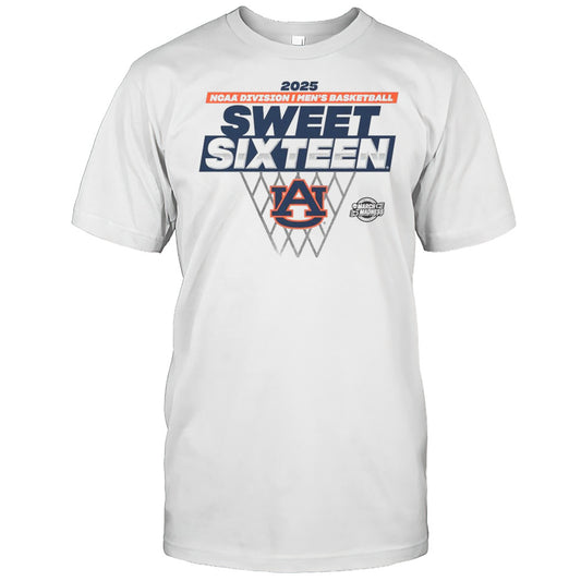 Auburn Tigers 2025 NCAA Division I Mens Basketball Sweet Sixteen March Madness Traditional Logos T shirt