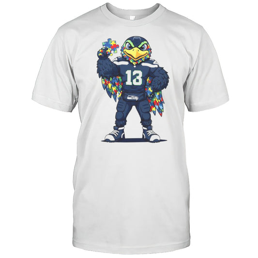Autism Awareness Seattle Seahawks Mascot 2025 Shirt