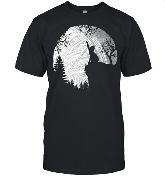 Black Cat I Love Knitting T shirt