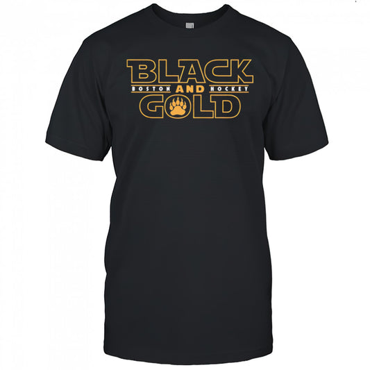 Black Gold Boston And Hockey shirt