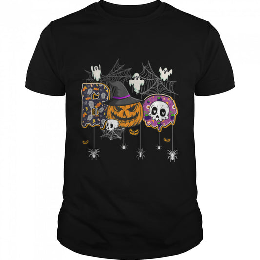 Boo Creepy Ghost Pumpkin Witch Halloween Costume T Shirt B0B7JN6B14