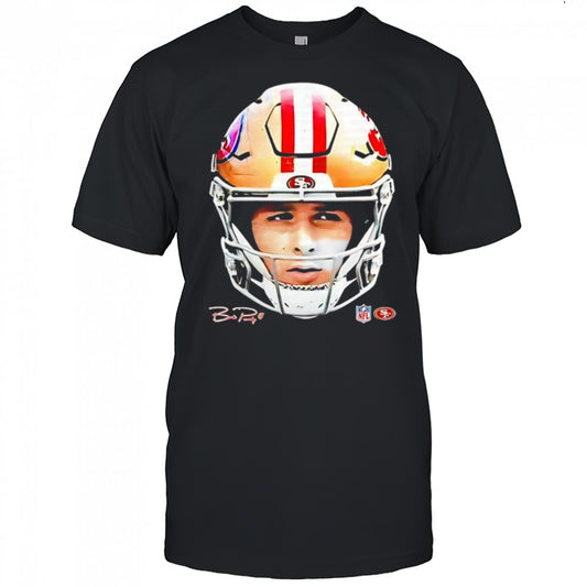 Brock Purdy San Francisco 49ers football helmet head player signature shirt