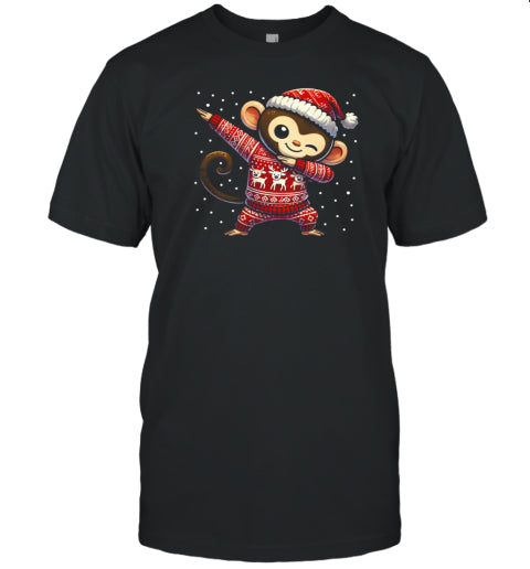 Christmas Monkey Lover Ape Funny Monkey Ugly Christmas T Shirt