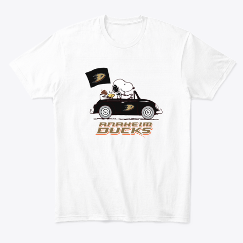 The Snoopy And Woodstock Ride The Aheim Ducks Car T Shirt