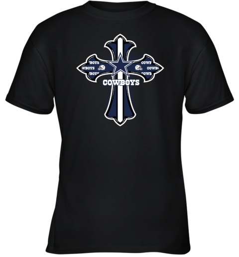 The Orange Crusader Cross Dallas Cowboys Youth T Shirt