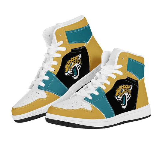 Customize Jacksonville Jaguars High Top Leather Sneakers Casual Shoes Wzx0136Z92