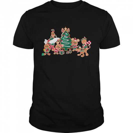 Disney Mickey Minnie Goofy Pluto Chip Dale Christmas Tree T Shirt