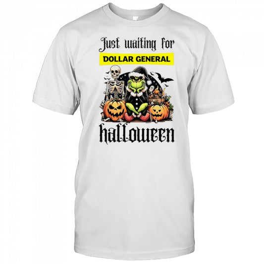 Dollar generla Grinch just waiting for Halloween goth graphic shirt