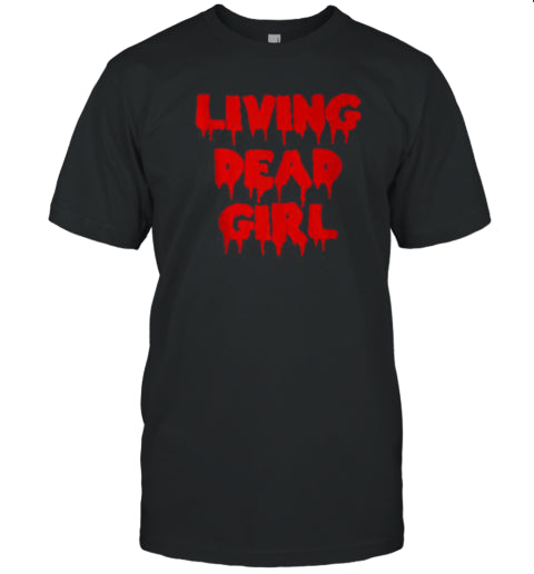Dripping Blood Halloween Zombie Movie Living Dead Girl T Shirt