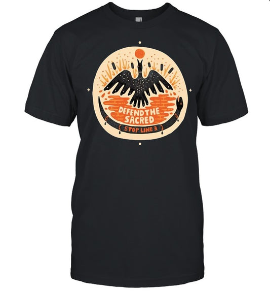 Eagle Defend The Sacred Stop Line 3 T shirt