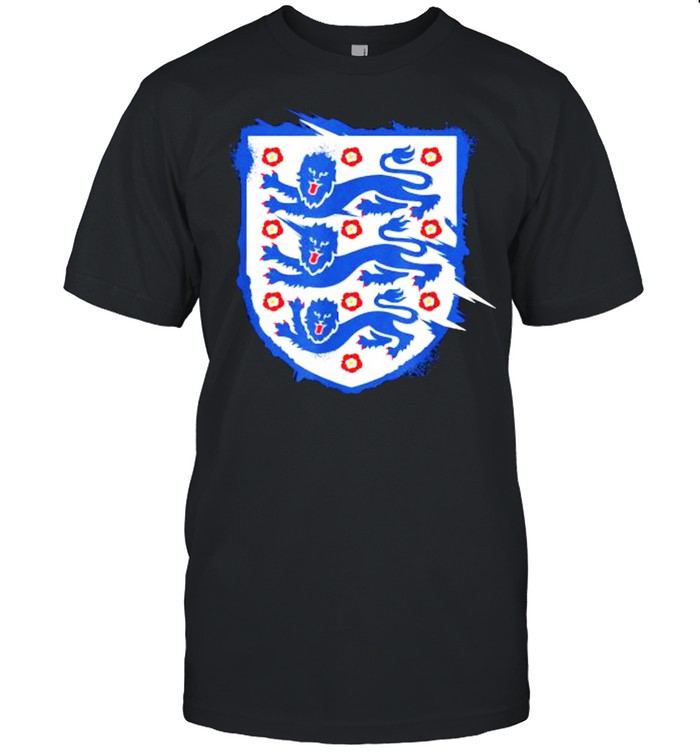 England Three Heraldic Lions Crest Soccer Football 2020 2021 T Shirt