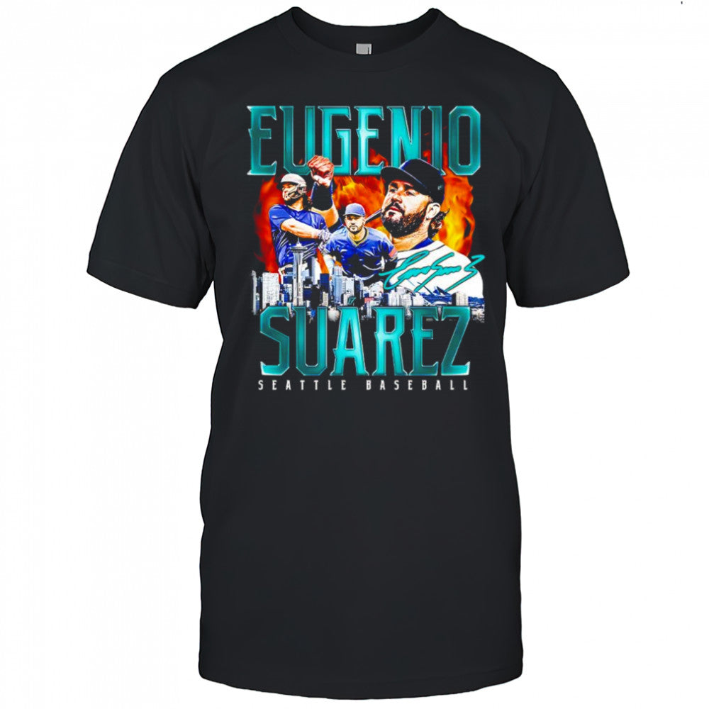 Eugenio Suarez Seattle Mariners baseball retro flair signature shirt