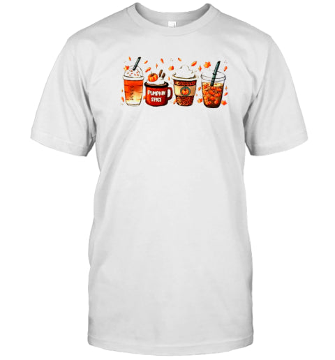 Fall Coffee Pumpkin Happy Halloween T Shirt
