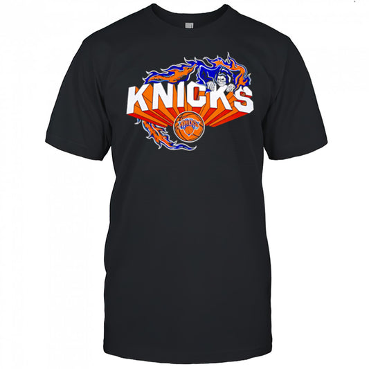 Flaming Grim Reaper New York Knicks logo shirt
