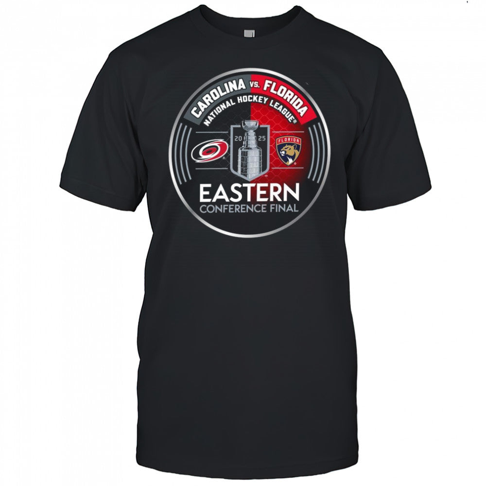 Florida Panthers vs. Carolina Hurricanes 2025 Eastern Conference Final Logo Shirt