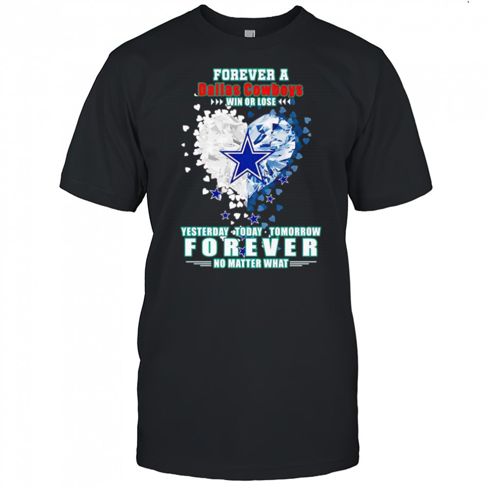 Forever a Dallas Cowboys win or lose yesterday today tomorrow forever no matter what shirt