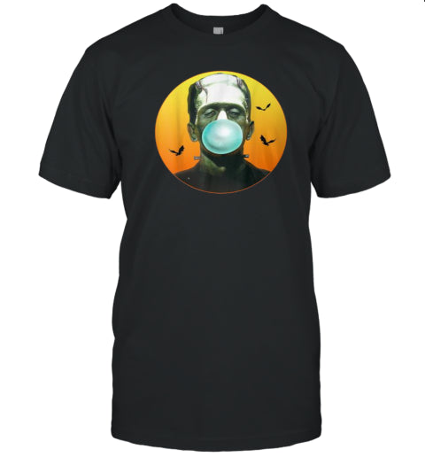 Frankenstein Monster Blowing Bubbles Halloween T Shirt