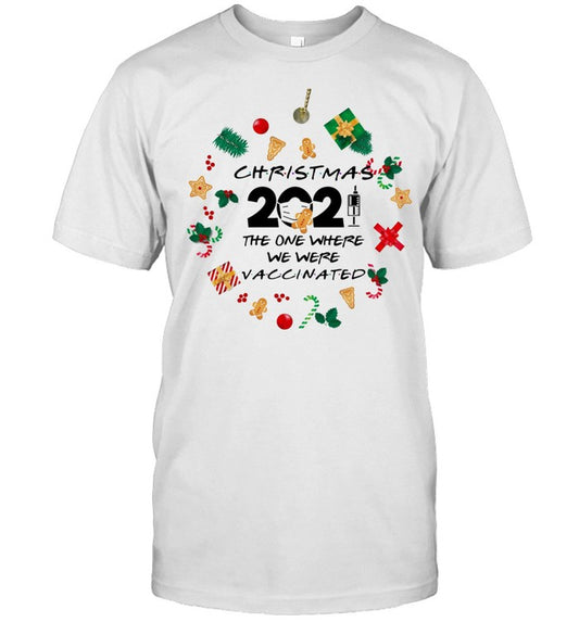 Friends 2021 Christmas ornament The One Where We Were Vaccinated Pandemic holiday christmas ornament shirt