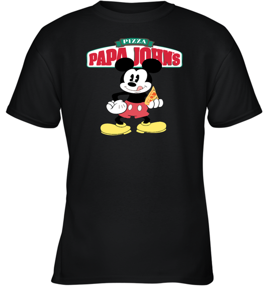 Funny Papa John Cartoon Unisex Youth T Shirt