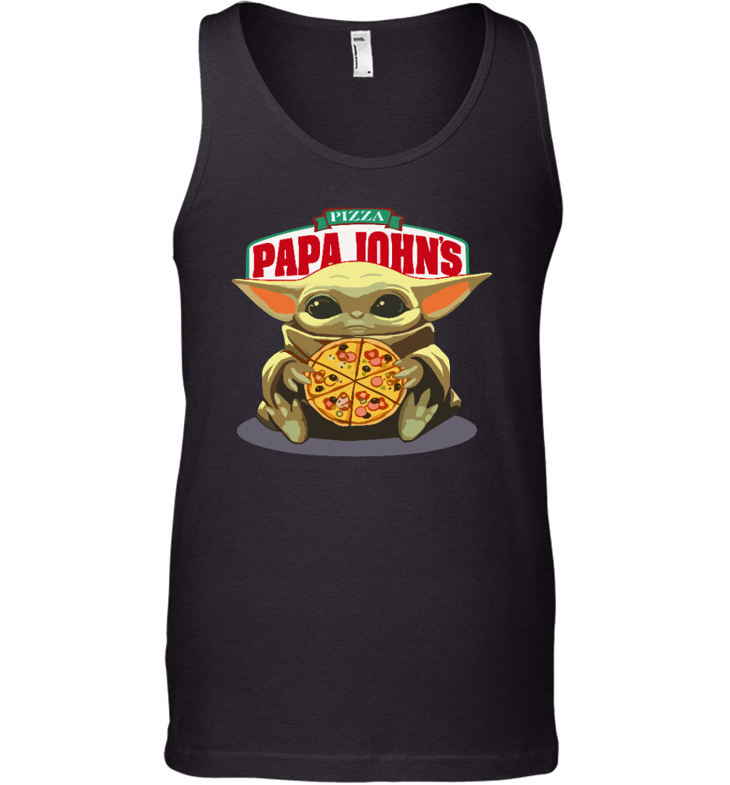 Funny Papa Johns Pizza Black Unisex Tank Top