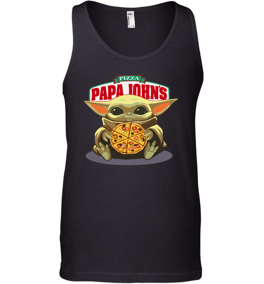 Funny Papa Johns Pizza Black Unisex Tank Top