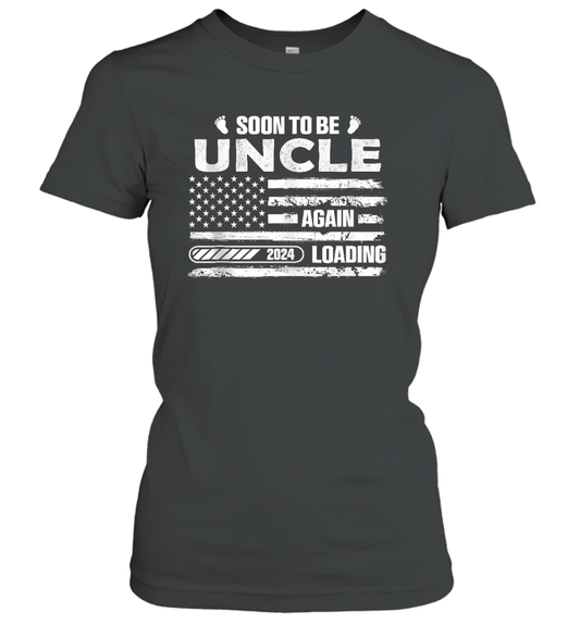 Funny Uncle 2024 Loading Fathers Day Gifts Womens T Shirt