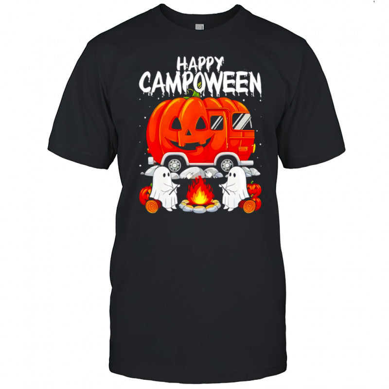 Ghost Camping Halloween Camp Life Pumpkin Car shirt
