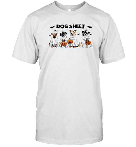 Ghost Dog Sheet Pumpkin Halloween T Shirt