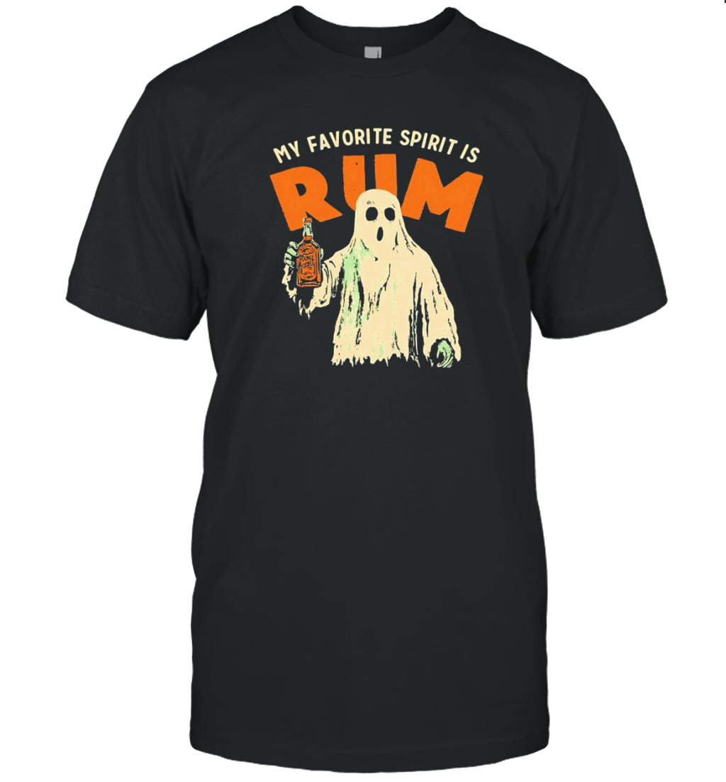Ghost My Favorite Spirit Is Rum Halloween T Shirt