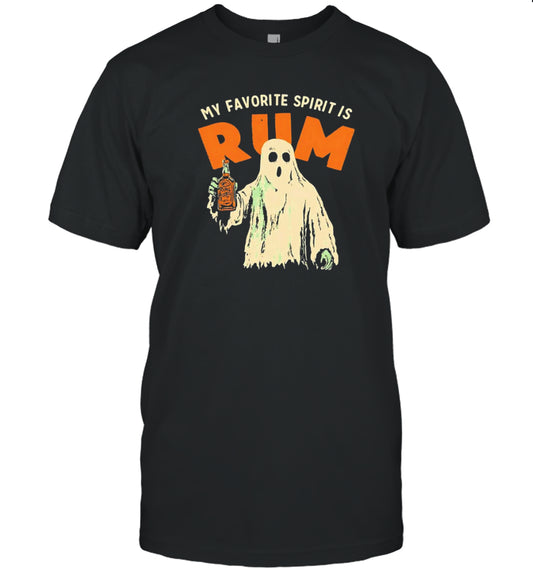 Ghost My Favorite Spirit Is Rum Halloween T Shirt