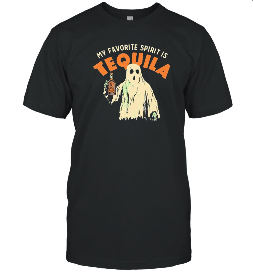 Ghost My Favorite Spirit Is Tequila Halloween T Shirt