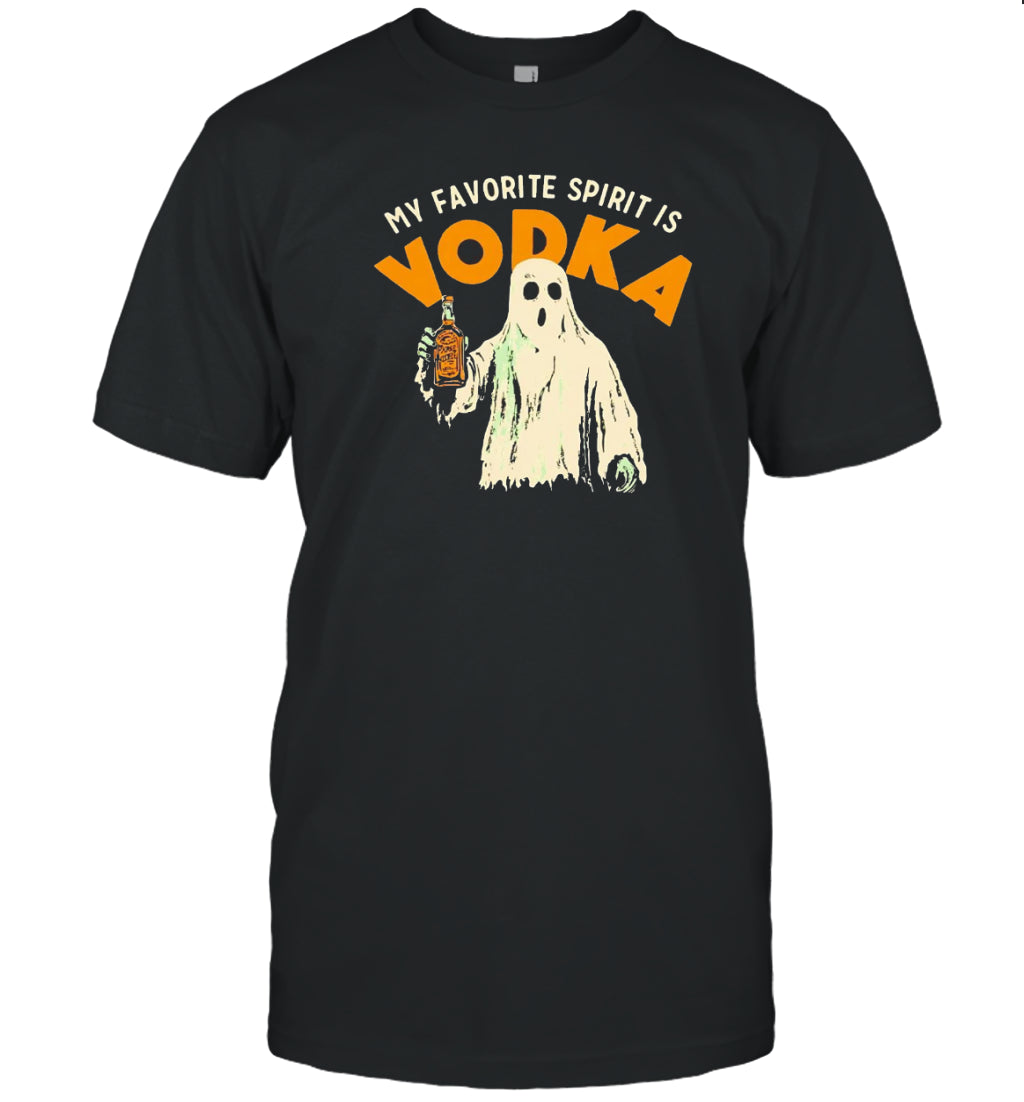 Ghost My Favorite Spirit Is Vodka Halloween T Shirt