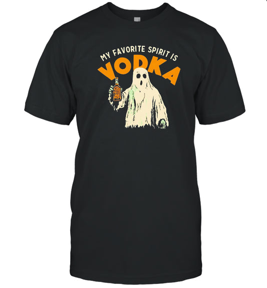 Ghost My Favorite Spirit Is Vodka Halloween T Shirt
