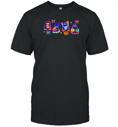 Ghost Neon Halloween T Shirt