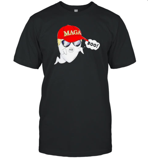 Ghost Trump Halloween Costume Maga Donald Trump Boo Cartoon T Shirt