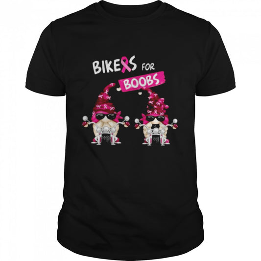 Gnomes driving Bikers for Boobs Breast Cancer Shirt