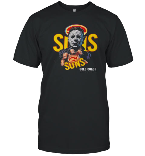 Gold Coast SUNS Football Club AFL Halloween Michael Myers T Shirt
