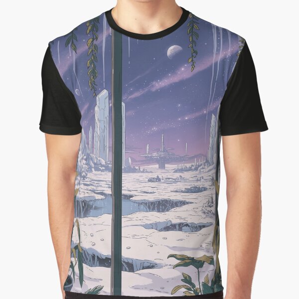 "Frosted Skyline Garden Lo-Fi Art" Graphic T-Shirt for Sale by DreamCraze