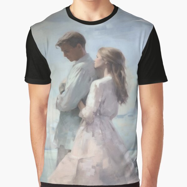 Coquette aesthetic vintage painting of a loving couple Graphic T-Shirt for Sale by CoquetteArt