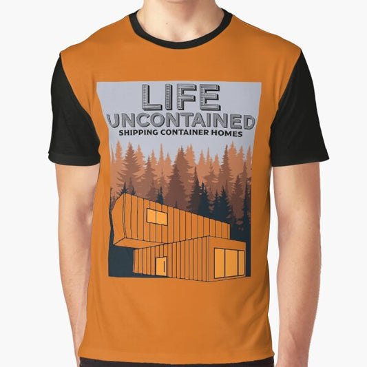 "Shipping Container Living" Graphic T-Shirt for Sale by happygiftideas