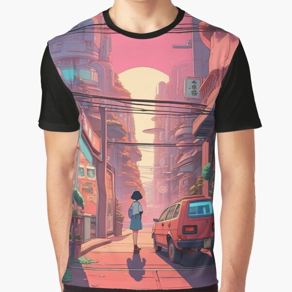 "Chill Future Retro Lofi Sunset City" Graphic T-Shirt for Sale by DreamCraze