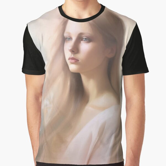Coquette aesthetic vintage painting of a sad woman Graphic T-Shirt for Sale by CoquetteArt