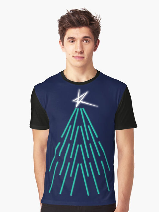 Kylie Christmas Albert Hall Tree Graphic TShirt T-Shirt | Cute Festive Style | Perfect For Daily Wear