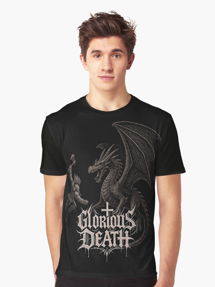 Glorious Death Graphic T-shirt | Trendy Graphic Tee | Casual Unisex T-shirt