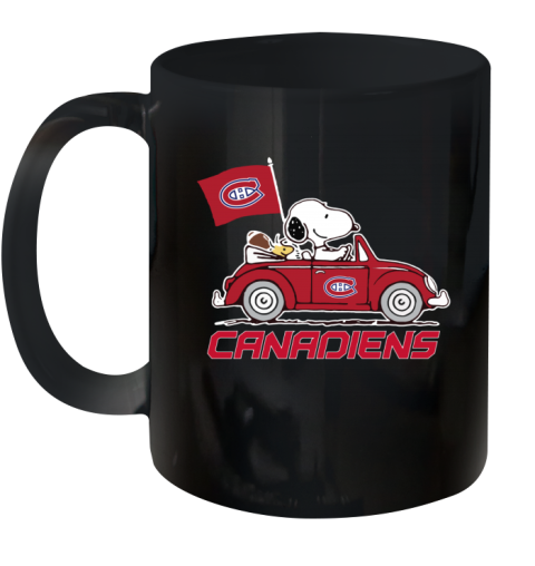 The Snoopy And Woodstock Ride The Montreal Canadiens Car Ceramic Mug 11Oz