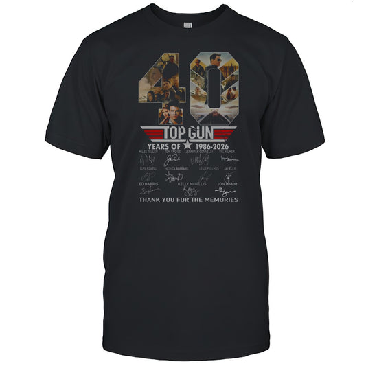 Gun 40 Years Of 1986 2026 Thank You For The Memories Shirt