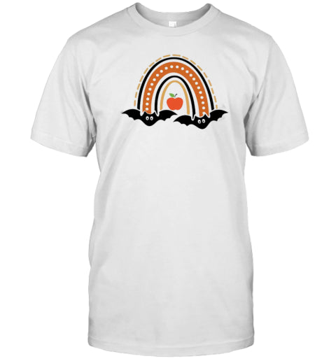 Halloween Bat Rainbow T Shirt