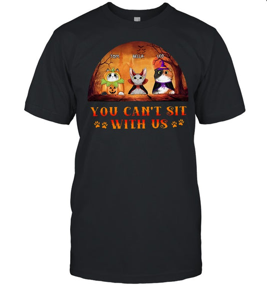 Halloween Cat Cosplay You Can’t Sit With Us Vintage T shirt