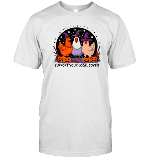 Halloween Chicken Support Your Local Coven T Shirt